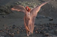 Лучшие фото ню рыжей девушки с крыльями